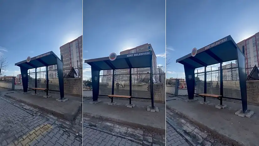 Siirt Belediyesi personeli üretti: Eski duraklar yenileniyor