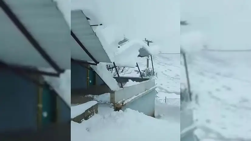 Siirt'te Cami Çatısı Kara Dayanamadı