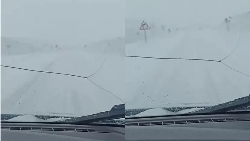 Siirt–Kurtalan kara yolunda kar ulaşımı aksattı