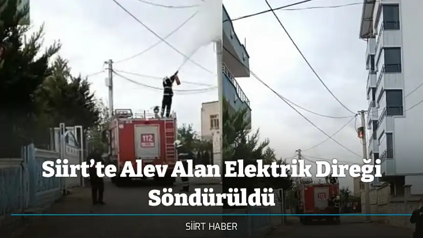 Siirt'te Alev Alan Elektrik Direği Söndürüldü