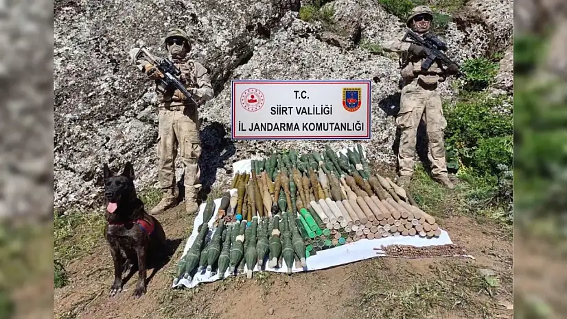 Siirt'te Çok Sayıda Mühimmat Ele Geçirildi Mağara ve Sığınak Kullanılamaz Hale Getirildi