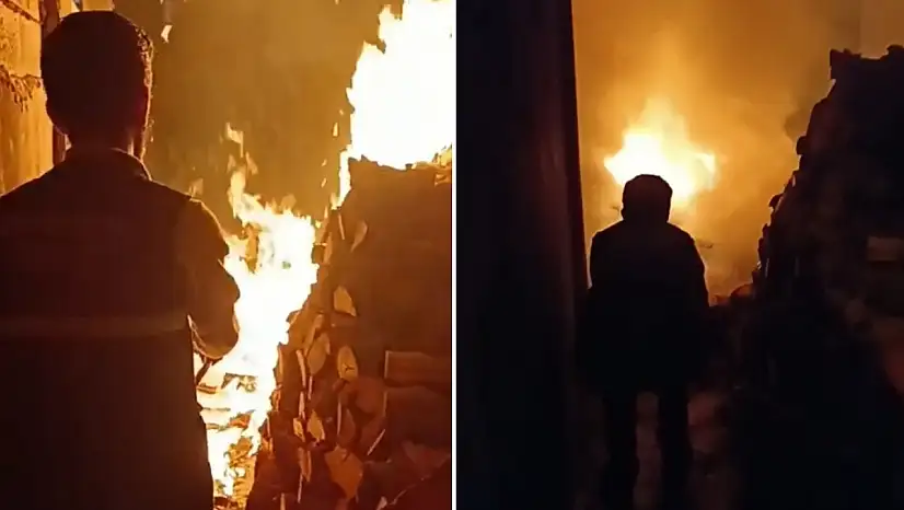 Siirt'te Ev Yangını: Temizlik İşçileri Alevleri Söndürdü