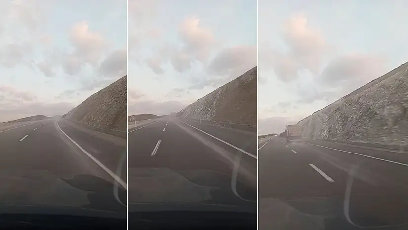 Siirt'te Hafriyat Kamyonu Tehlike Saçtı: Yola Dökülen Mıcırlar Sürücüleri Zor Durumda Bıraktı