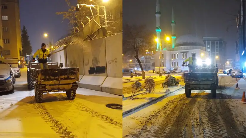 Siirt'te Kar Küreme ve Tuzlama Çalışmaları Sürüyor