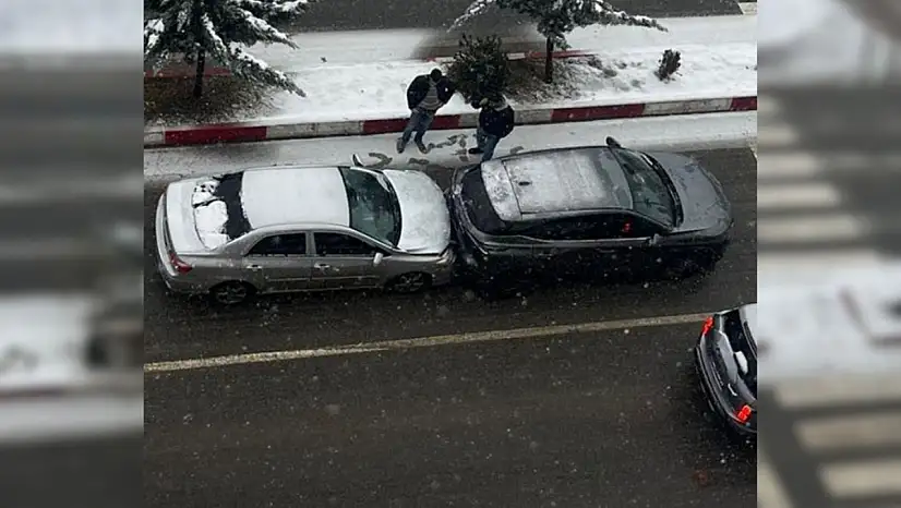 Siirt'te karlı hava kazayı beraberinde getirdi