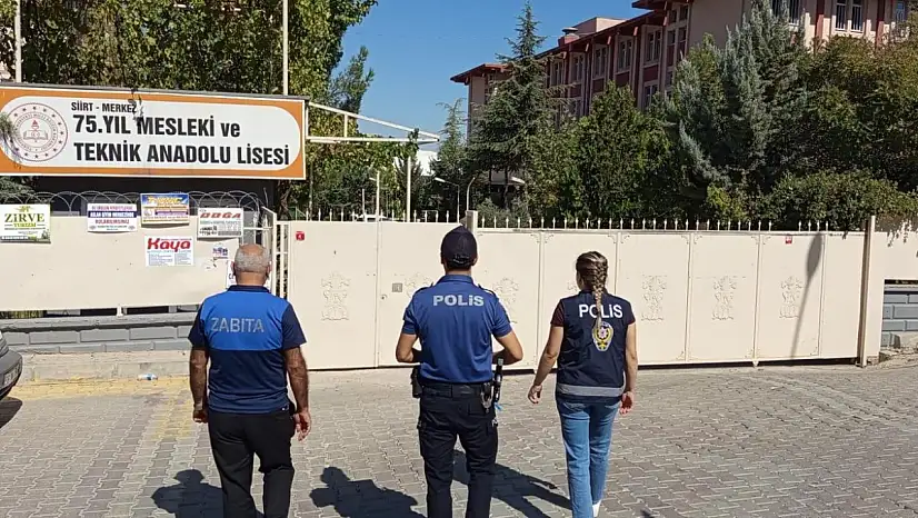 Siirt'te Okul Çevrelerinde Eş Zamanlı Güvenlik Denetimleri
