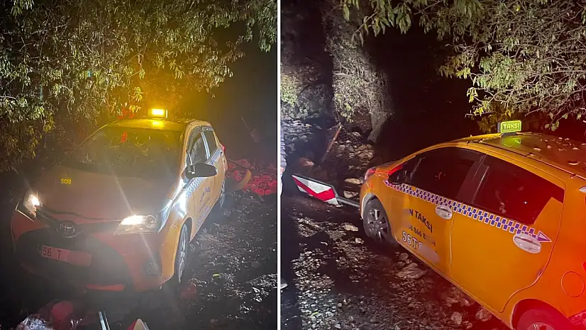 Siirt'te Ticari Taksi Şarampole Uçtu