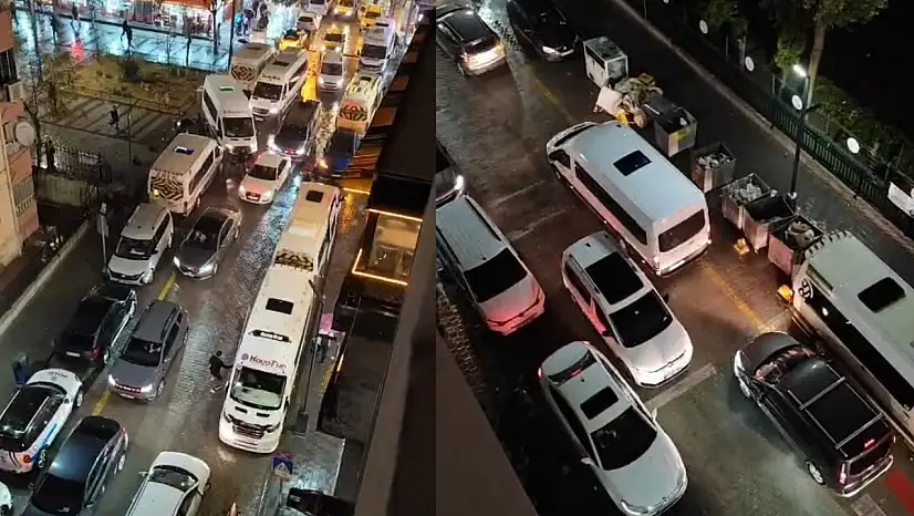 Siirt'te Yağış ve Mesai Çıkışı Trafiği Kilitledi