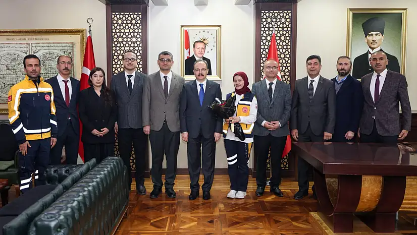 Vali Kızılkaya'dan Sağlık Müdürü Hacıoğlu'na Tıp Bayramı Kabulü