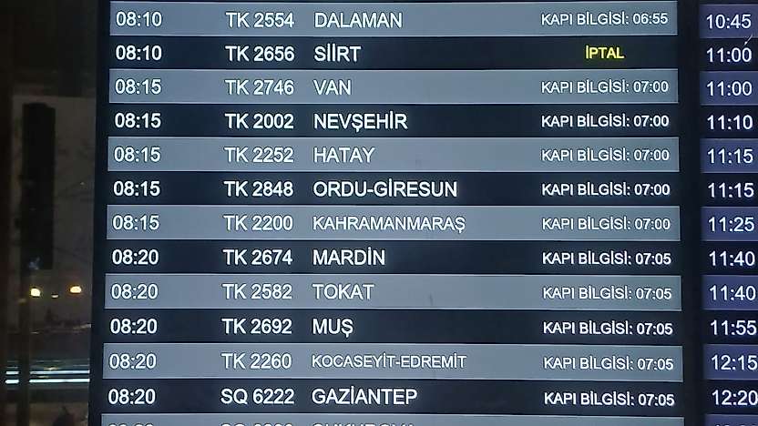 İstanbul-Siirt Uçak Seferi Yine İptal Edildi