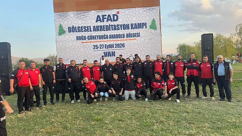 Siirt AFAD Ekibi Van'daki Akreditasyon Kampına Katıldı