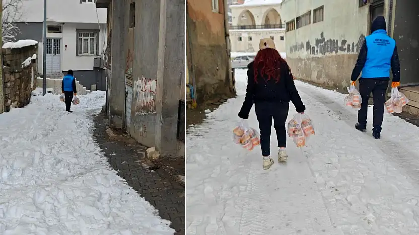 Siirt Belediyesi'nden Kış Günlerinde Ev Ev Destek