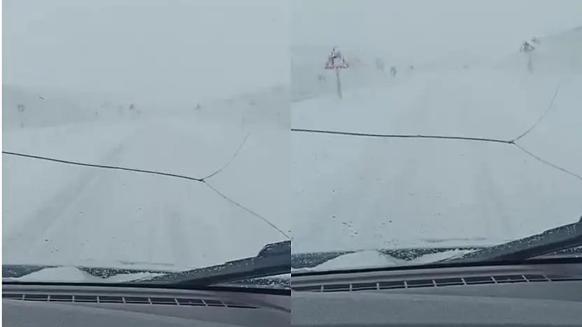 Siirt–Kurtalan kara yolunda kar ulaşımı aksattı