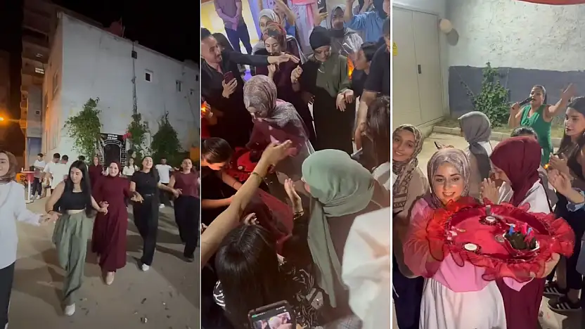 Siirt Kurtalan Öğrenci Yurdu'nda Mezuniyet Kınası Coşkusu
