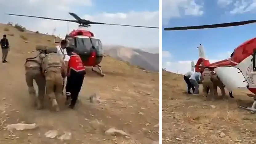 Siirt Şirvan'da Beyin Kanaması Geçiren 47 Yaşındaki Vatandaş Hava Ambulansıyla Hastaneye Ulaştırıldı