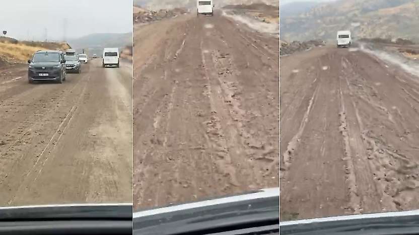 Siirt-Şirvan-Pervari yolunda çamur tehlikesi: Sürücüler kaza riskiyle karşı karşıya