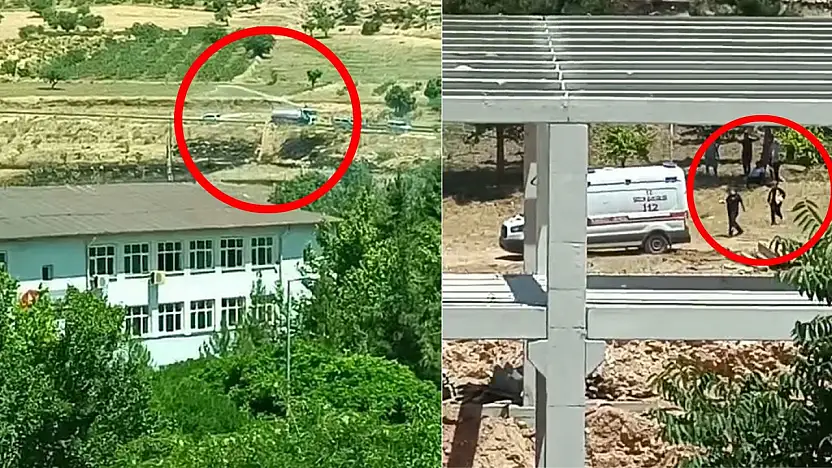 Siirt'te Anız Yangınına Müdahale Eden İtfaiye Eri Dumandan Etkilendi