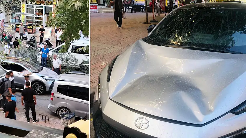 Siirt'te Apartmandan Atılan Su Bidonu Araçta Maddi Hasar Oluşturdu
