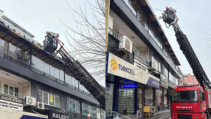 Siirt'te çatılardaki kar ve buz sarkıtları kontrollü şekilde temizleniyor