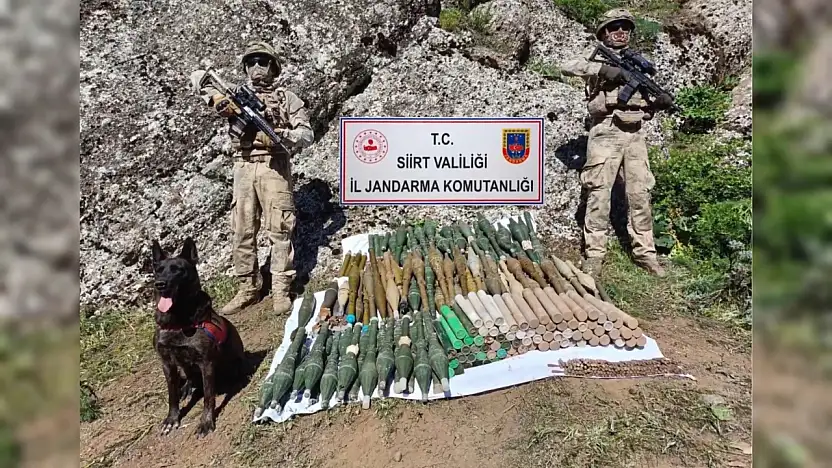 Siirt'te Çok Sayıda Mühimmat Ele Geçirildi Mağara ve Sığınak Kullanılamaz Hale Getirildi