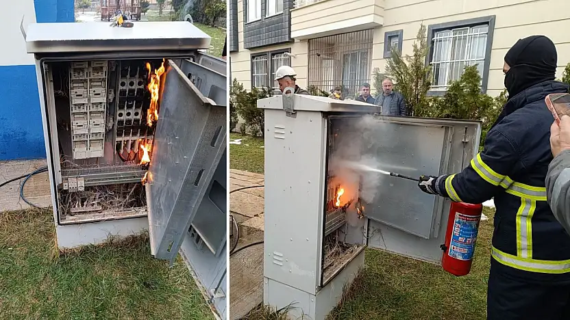 Siirt'te Elektrik Panosunda Yangın