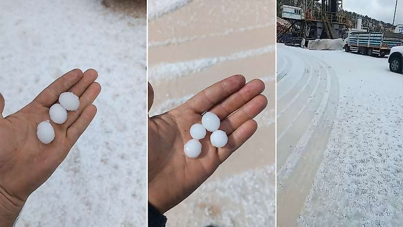 Siirt'te Fındık Büyüklüğünde Dolu Yağdı