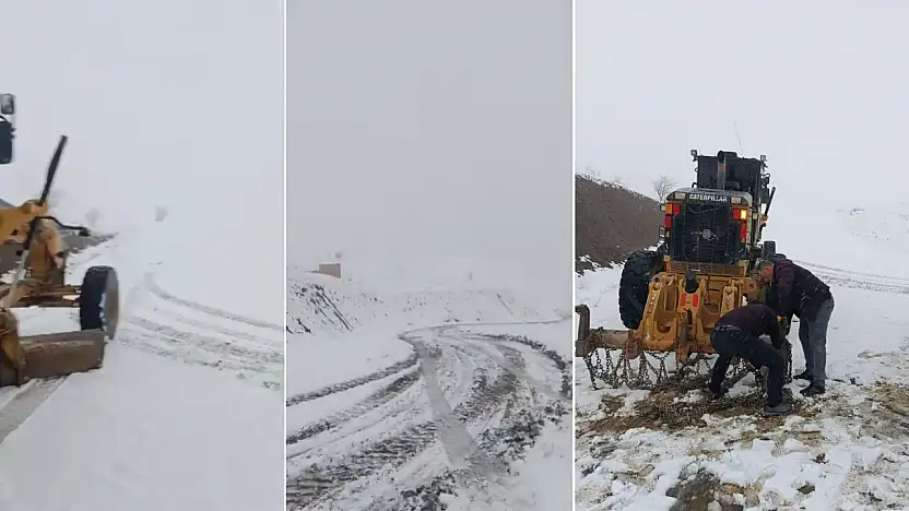 Siirt'te Grup Köy Yolu Kar Nedeniyle Ulaşıma Kapandı