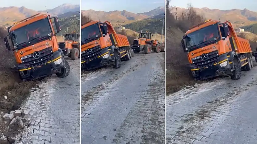 Siirt'te Karayolları Aracı Yoldan Çıktı