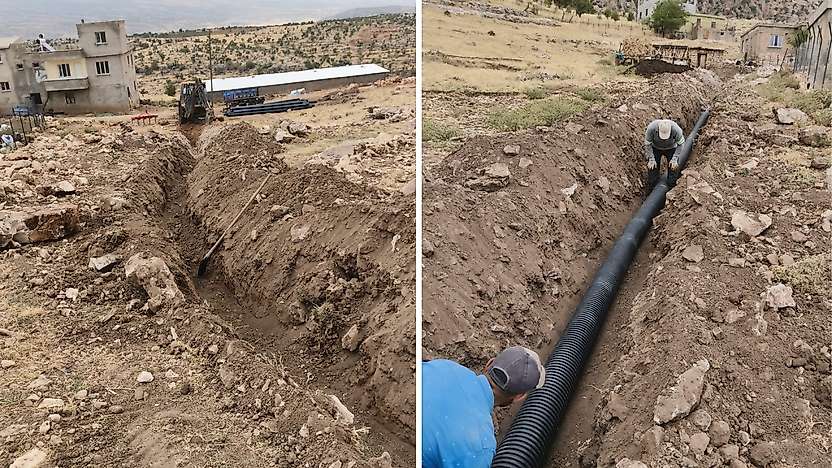 Siirt'te Kırsal Alanda Altyapı ve Yol Çalışmaları Sürüyor
