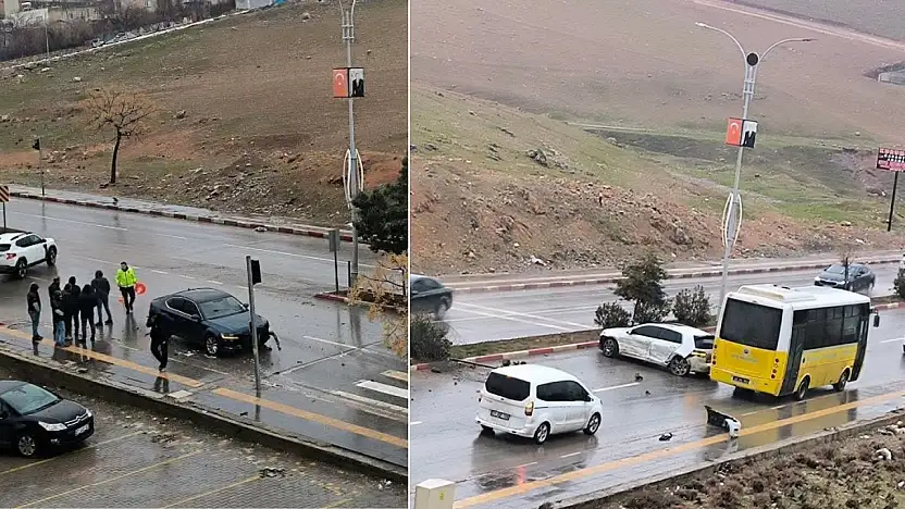 Siirt'te Korkutan Kaza: Aynı Noktada 2 Araç Çarpıştı! Araçlar Kullanılamaz Hale Geldi