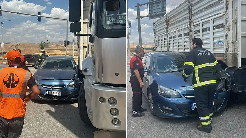 Siirt'te Korkutan Kaza: Otomobil Tırın Yakıt Deposuna Çarptı