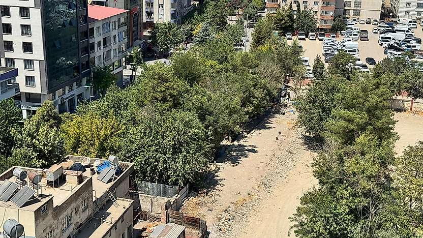 Siirt'te Mevlana Çay Bahçesi Boşaltıldı, Gözler Onlarca Büyük Ağaçta