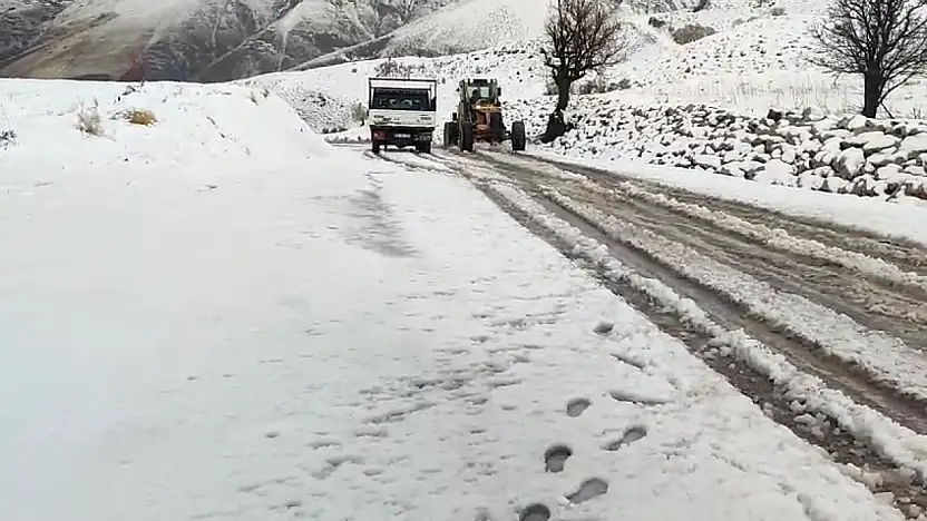 Siirt'te Mevsimin İlk Karı Etkili Oldu: Araçlar Yolda Mahsur Kaldı