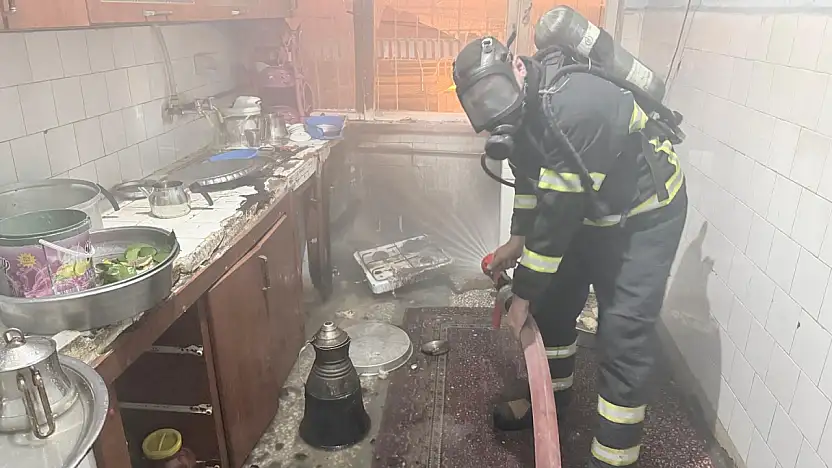 Siirt'te Mutfakta Unutulan Yemek Ev Yangınına Neden Oldu