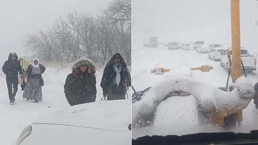 Siirt'te Pervari, Eruh ve Şirvan ilçelerinde mahsur kalan araçlar ve vatandaşlar kurtarıldı