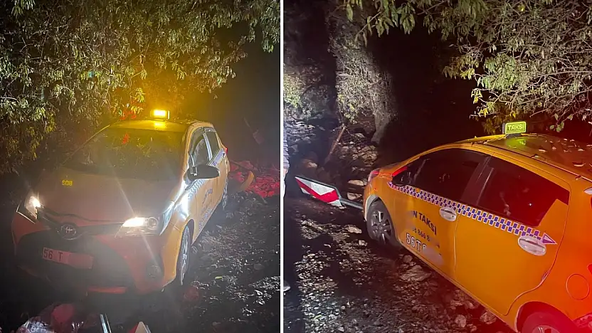 Siirt'te Ticari Taksi Şarampole Uçtu