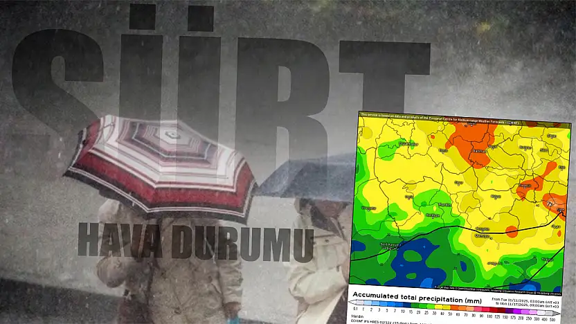 Siirt'te Yağışlı Günler Başlıyor: 5 Günlük Hava Tahmini Açıklandı (12 Kasım - 16 Kasım Siirt Hava Durumu)