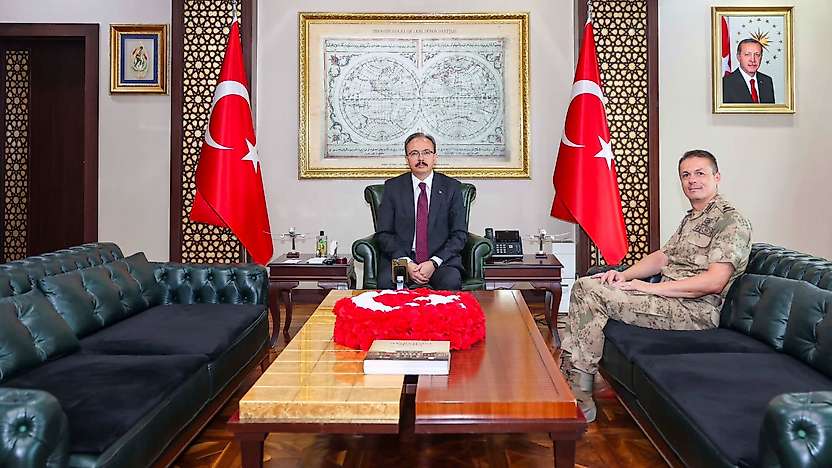 Siirt Valisi Kızılkaya, Yeni Siirt İl Jandarma Komutanı Tuğgeneral Ceylan Yaman'ı Kabul Etti