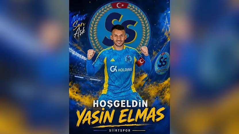Siirtspor'dan İlk Transfer Hamlesi: Tecrübeli Futbolcu Yasin Elmas Sarı-Mavili Formayı Giydi