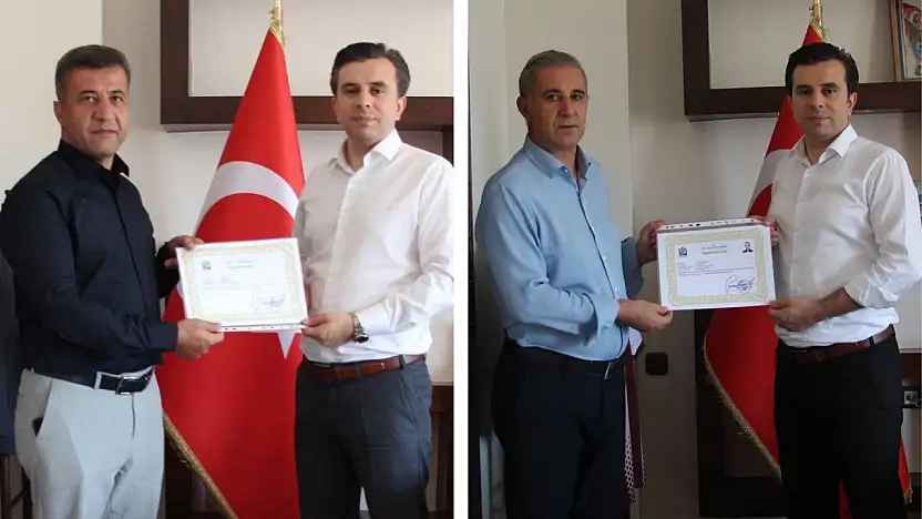 Tillo'da Görev Yeri Değişen İki Personele Başarı Belgesi