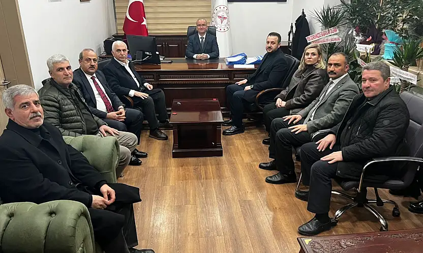 AK Parti heyetinden yeni başhekim Prof. Dr. Servet Yolbaş'a hayırlı olsun ziyareti