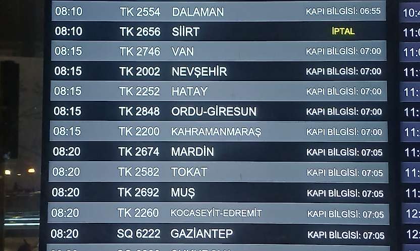 İstanbul-Siirt Uçak Seferi Yine İptal Edildi