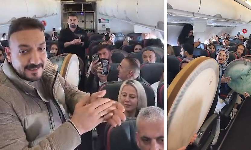 İstanbul Uçağında Siirt Rüzgârı Esti: Türkçe, Kürtçe ve Arapça Şarkılarla Coşkulu Anlar