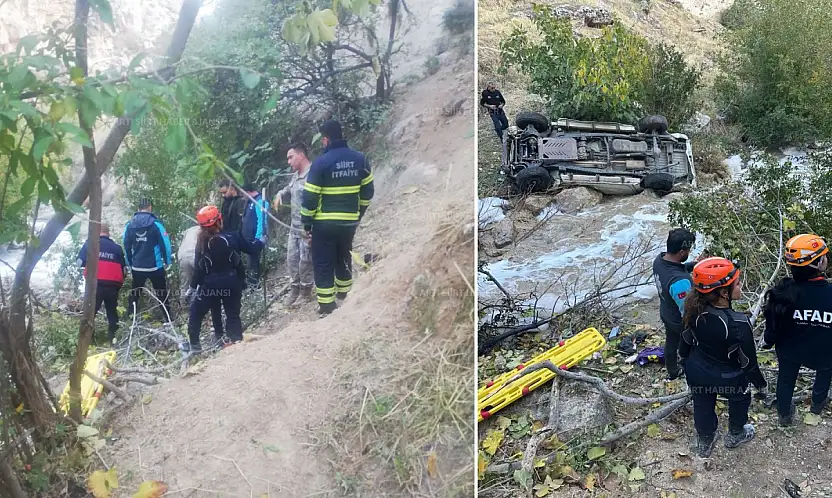 Kazada Detaylar Netleşti! Bir Gün Boyunca Kimse Fark Etmedi: Siirt'te Uçuruma Yuvarlanan Araçta 1 Ölü, 1 Yaralı