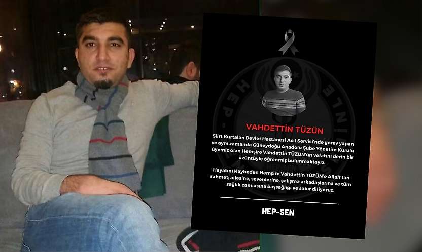 Kurtalan'daki Kavgada Hayatını Kaybeden Hemşire Vahdettin Tüzün İçin HEP-SEN'den Başsağlığı Mesajı