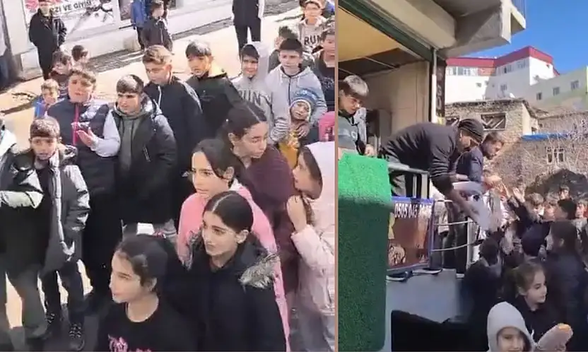 Pervari'de çocuklara Ramazan öncesi ücretsiz döner ikramı