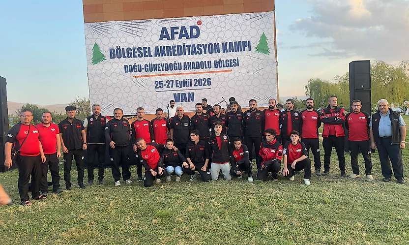 Siirt AFAD Ekibi Van'daki Akreditasyon Kampına Katıldı