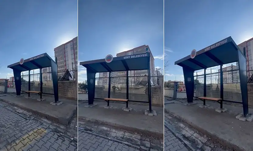 Siirt Belediyesi personeli üretti: Eski duraklar yenileniyor
