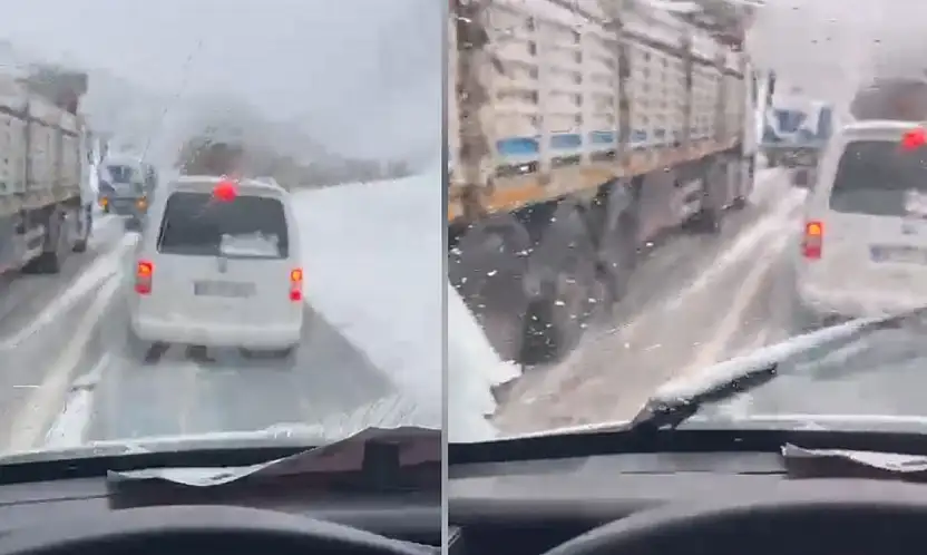 Siirt-Bitlis kara yolu kar sonrası ağır tonajlı araçlara yeniden ulaşıma açıldı