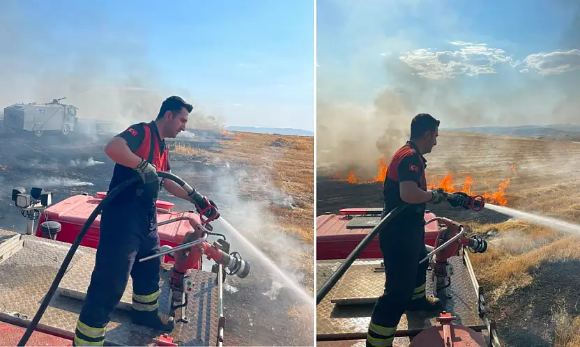 Siirt Çevre Yolu'nda Büyük Anız Yangını: Ekiplerim Müdahalesi Sürüyor